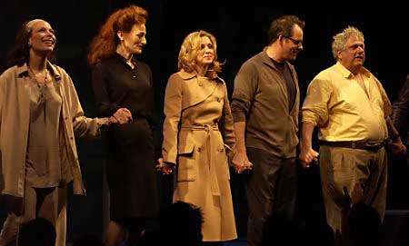 Madonna and her co-stars at last night's curtain call
