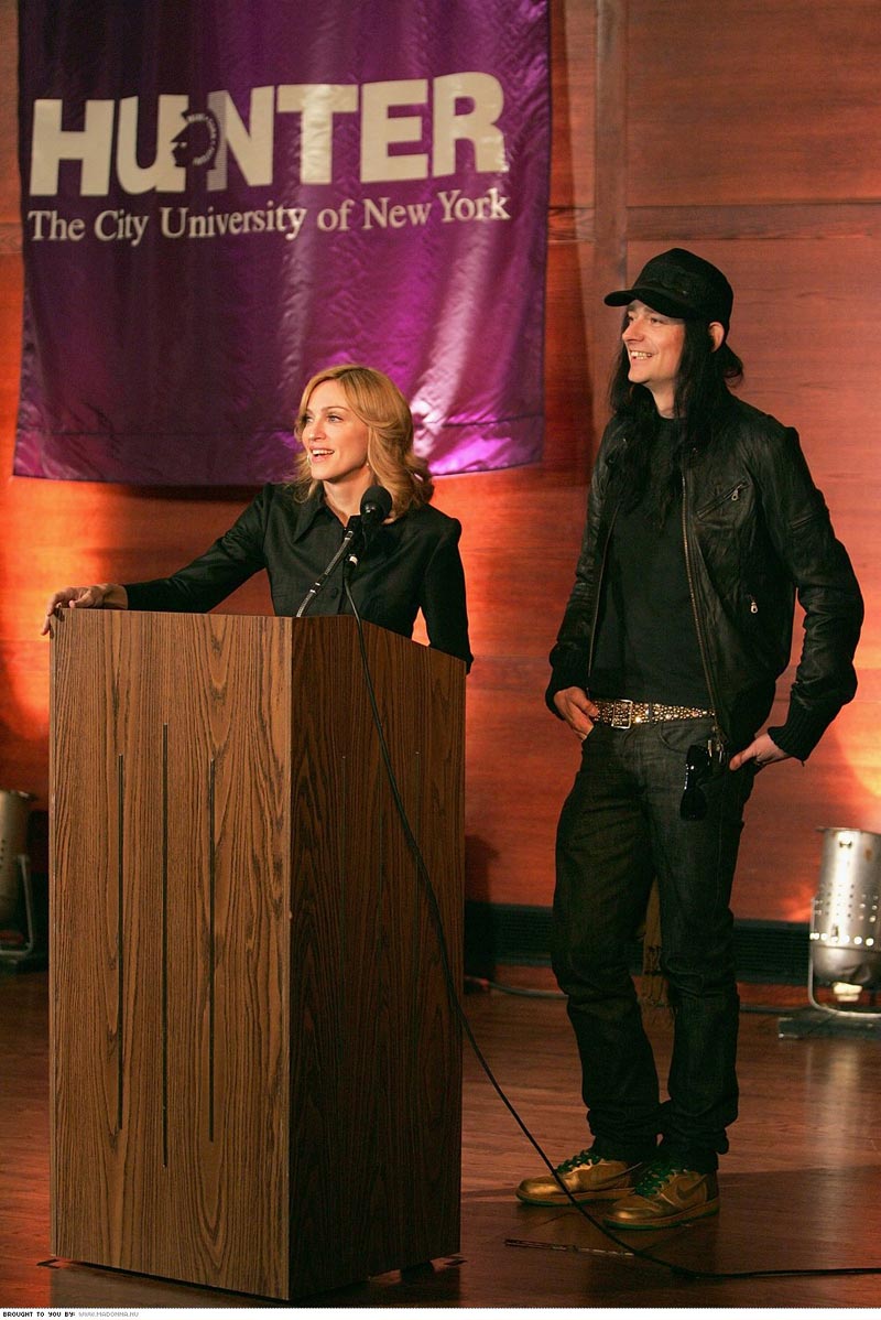 Madonna and Jonas Akerlund at the Hunter College
