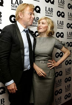 Madonna and British interior designer David Collins, the winner of the Inspiration award at the GQ Man of the Year Awards