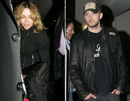 Madonna & Justin Timberlake leaving a studio in London