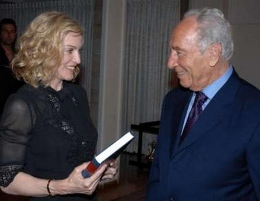 Madonna & Shimon Peres, Israel's president