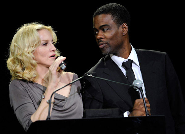 Madonna & Chris Rock @ 'A Night To Benefit Raising Malawi and UNICEF'