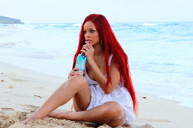 Rihanna in a new coconut water campaign