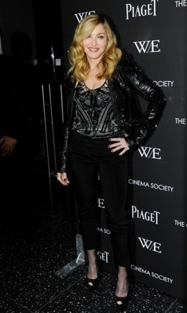 Madonna at the premiere of W.E. in NYC