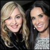 Madonna and Demi Moore at the CAA Golden Globes party