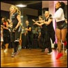 Madonna leads a work-out session at the Hard Candy Fitness Center