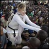 Madonna interacts with Malawian children at Mkoko Primary School 