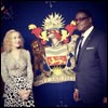 Madonna: A meeting of the minds with President Mutharika! Read the sign! Unity and Freedom. They go hand in hand! #raisingmalawi #livingforlove