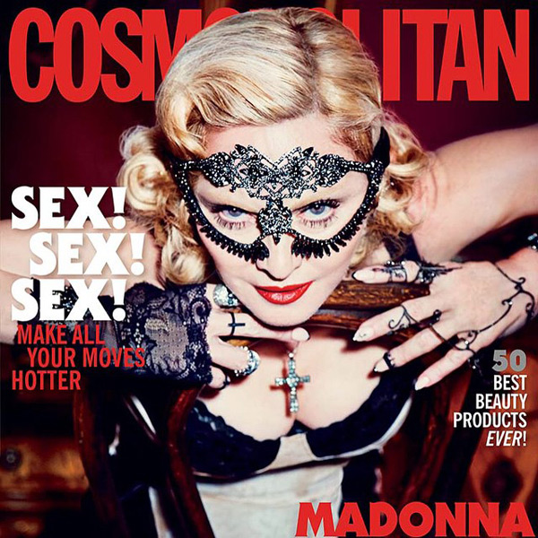 Madonna on the cover of Cosmopolitan Magazine