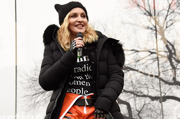 Madonna at the Women's March in January 2017
