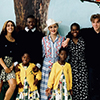 Madonna and her 6 children pose for her birthday fundraiser for Malawi
