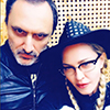 Madonna in the recording studio with producer Mirwais