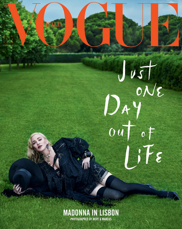 Madonna on the cover of Vogue Italia - August 2018