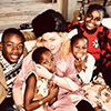 Madonna and 4 of her 6 Unicorns during the Christmas holidays