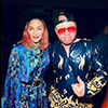 Madonna and singer Lazarus during her visit in Malawi