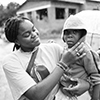 Mercy James during the visit in Malawi