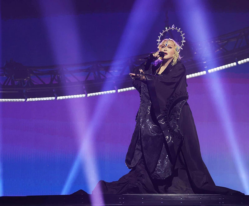 Madonna performs at the Celebration Tour. Photo by Kevin Mazur.