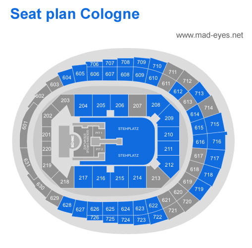 Seat plan for Antwerp