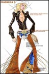 Drowned World Tour - Costume sketch by D Squared