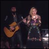 Madonna cries during her speech in Stockholm