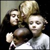 Madonna and her children Lola, Rocco and David