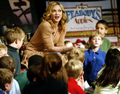 Madonna answers questions of the children