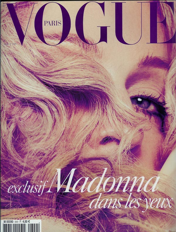 Madonna on the cover of Vogue