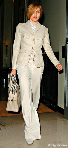 Looking the business, Madonna in fancy suit