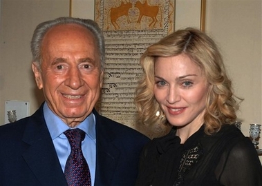 Madonna & Shimon Peres, Israel's president