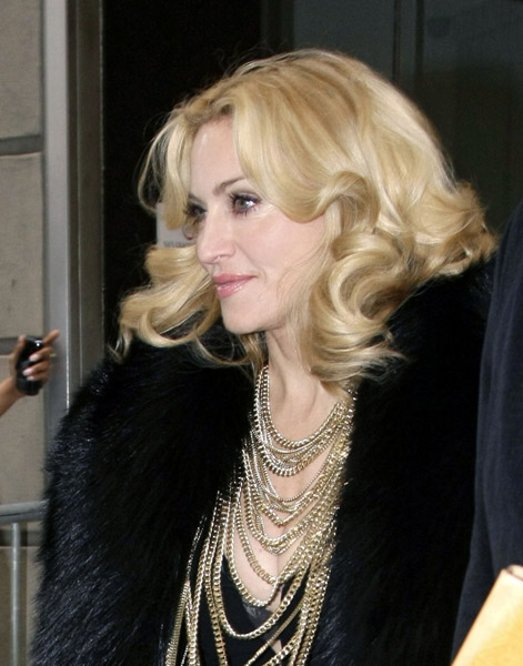 Madonna on her way to BET's 106 & Park