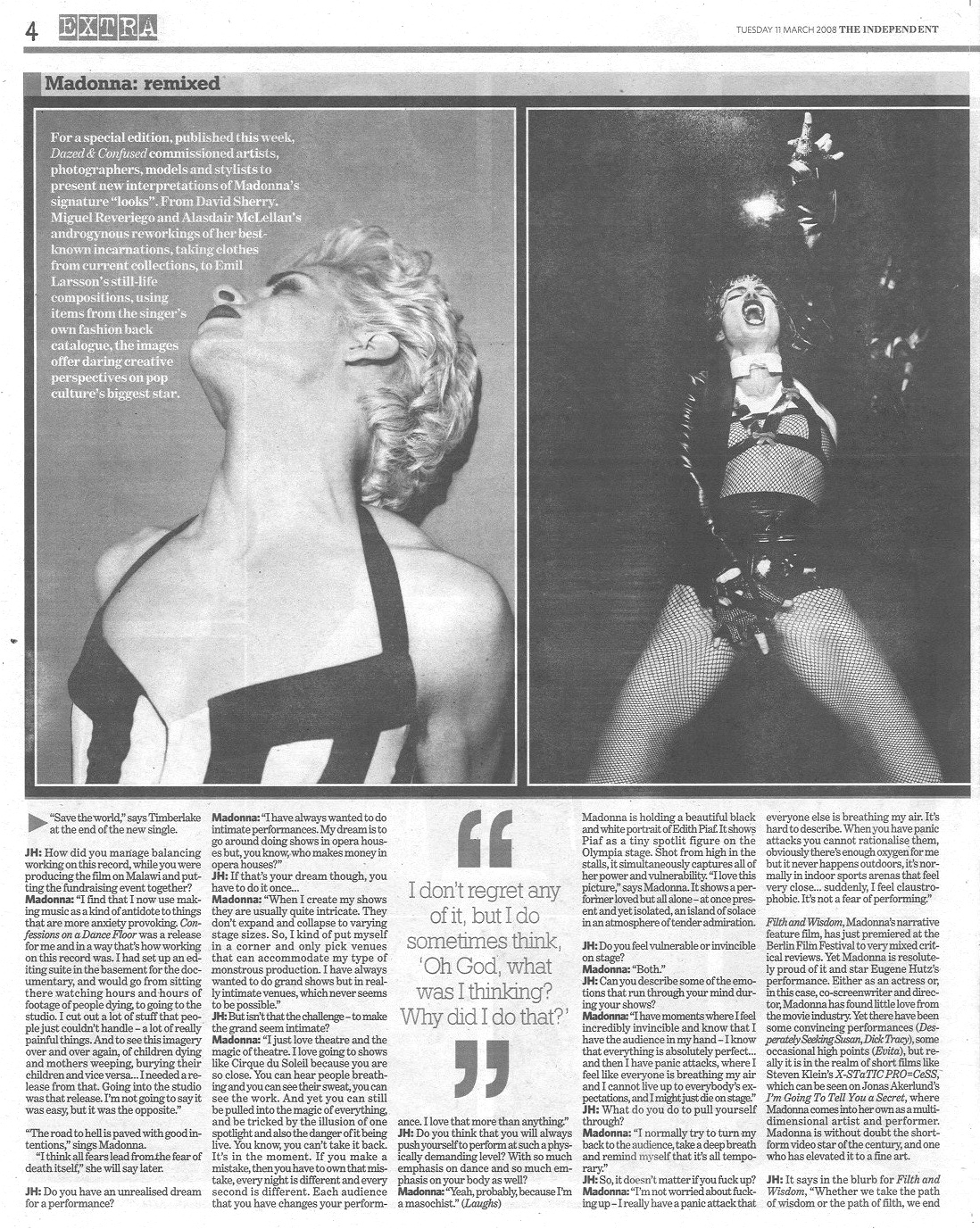 Madonna special in The Independent