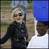 Madonna and her daughters in Malawi