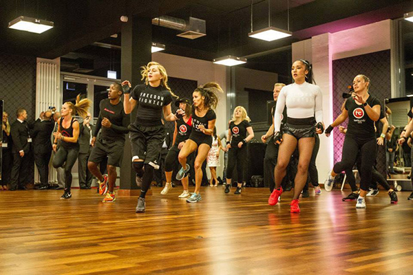 Madonna at a dance workout session at the opening of the Hard Candy Fitness Center in Berlin in 2013