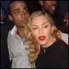 Madonna and dancer Marvin at the Secret Project Revolution premiere in NYC