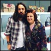 Suzy with Alessandro Michele, the creative director of Gucci, in the Milan showroom