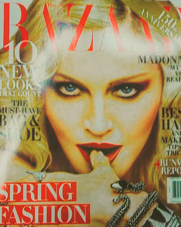 Madonna on the cover of Harper's Bazaar