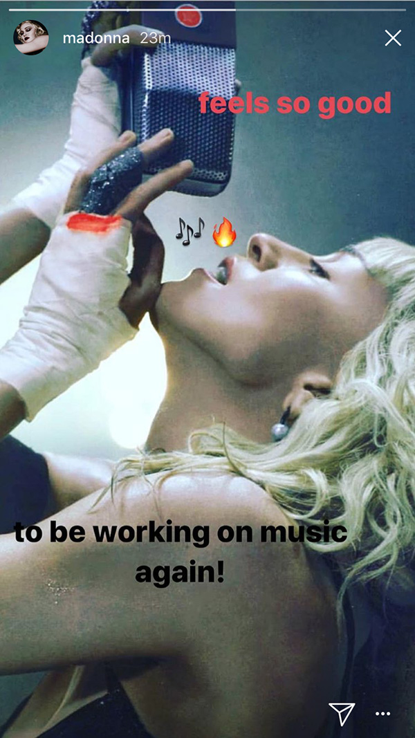 Madonna announces she's working on new music