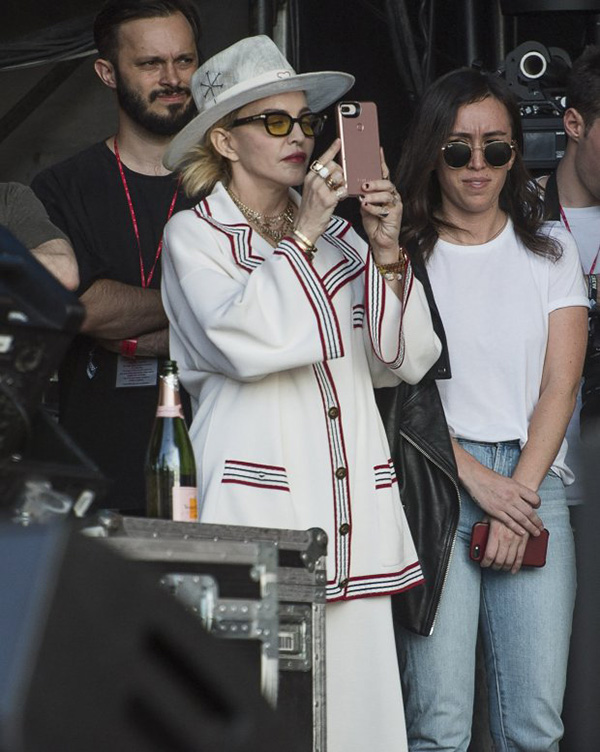 Madonna attends Migos set at Wireless Festival