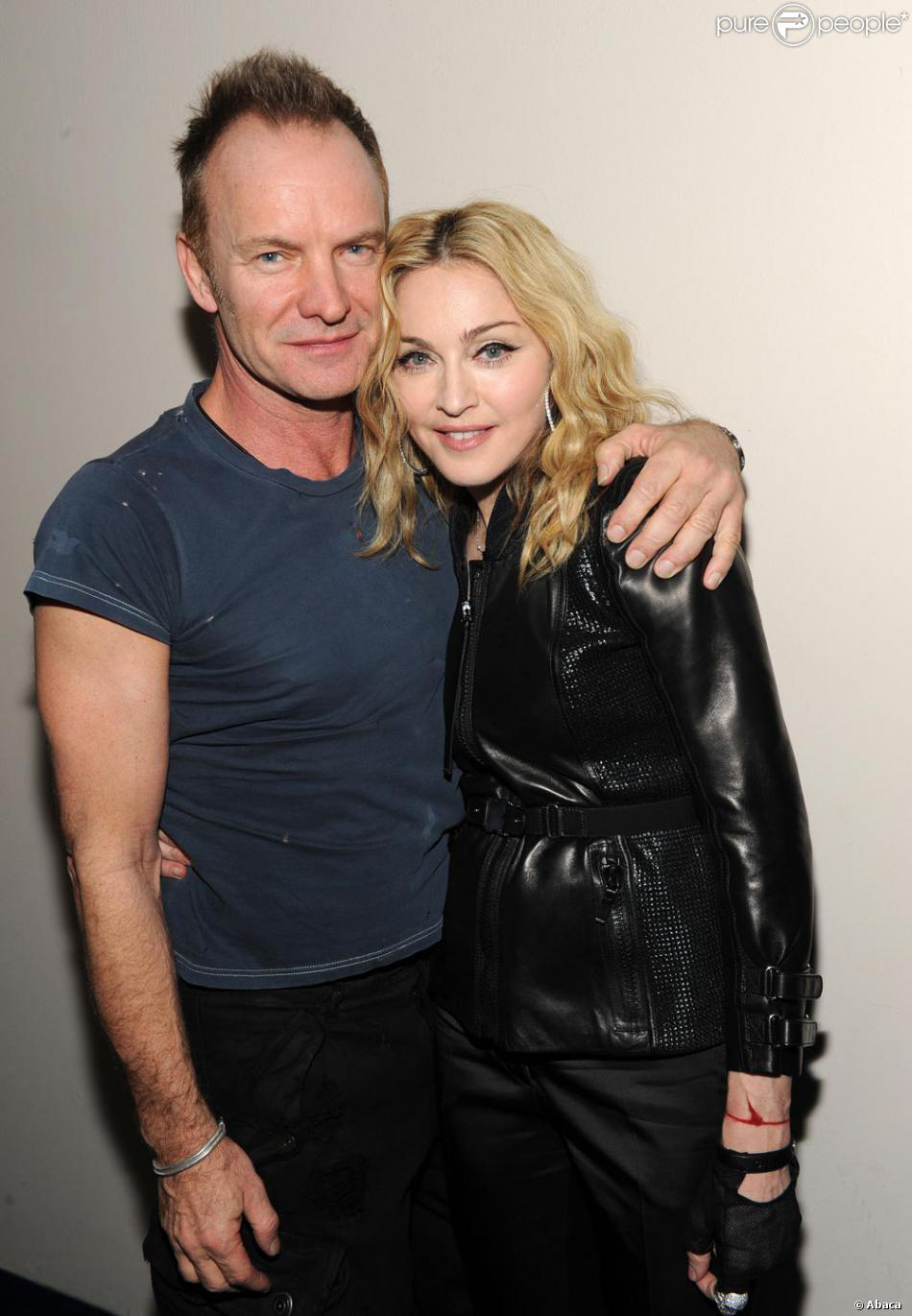 Madonna and Sting at the 2010 Hope For Haiti benefit concert