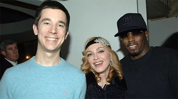Stuart Price (left), pictured with Madonna and P Diddy, is one of music's most in-demand producers (Getty Images)