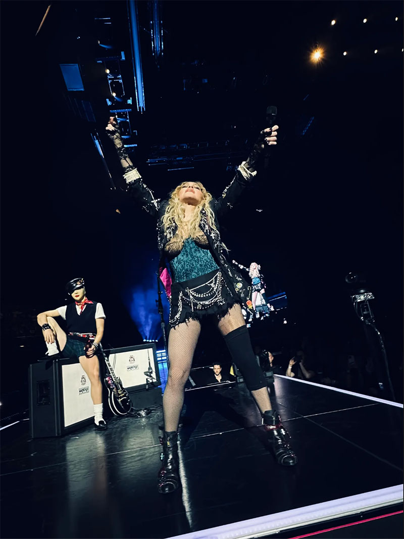 Madonna performs at the Celebration Tour in Brooklyn. Photo by Ricardo Gomes.