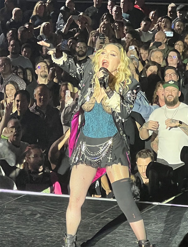 Madonna performs at the Celebration Tour in Chicago. Photo by Selena Fragassi.