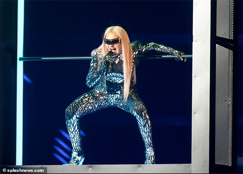 Madonna performs on her  Celebration tour