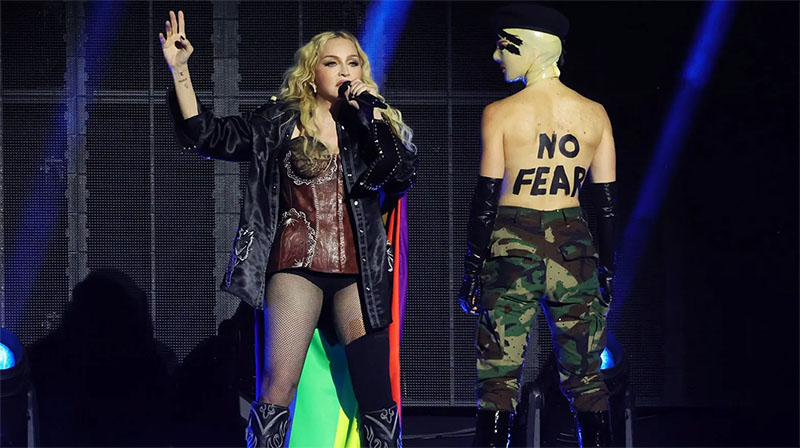 Madonna performs Don't Cry For Me Argentina at the Celebration Tour. Photo by Kevin Mazur.