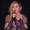 Madonna cries during her speech in Stockholm